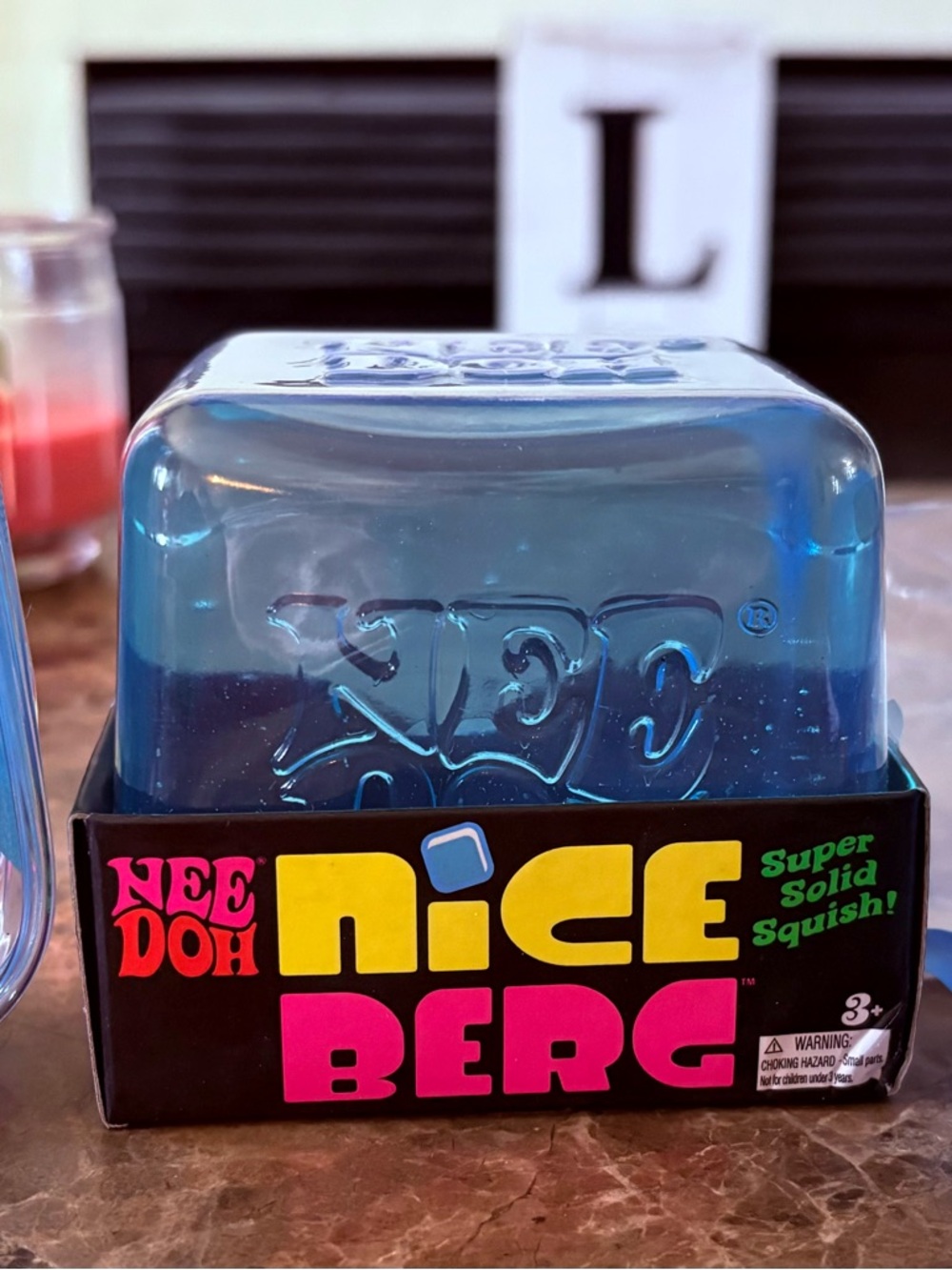 Needoh Nice Berg with lot of 1 Sugar/Maple Squish and 1 Air Squish all in Blue
